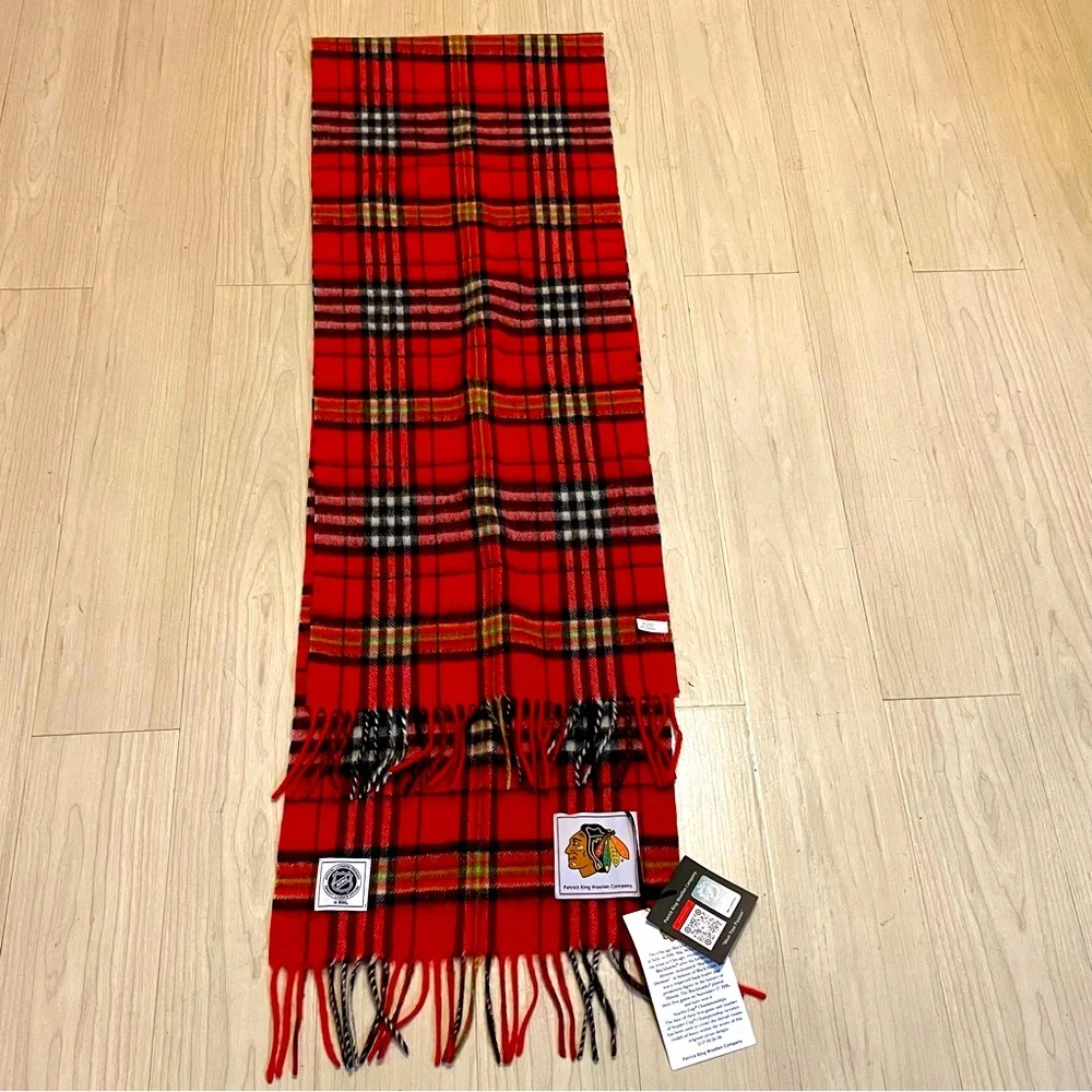 Chicago Blackhawks Extra Long Lambswool Scarf NHL Patrick King Woollen …